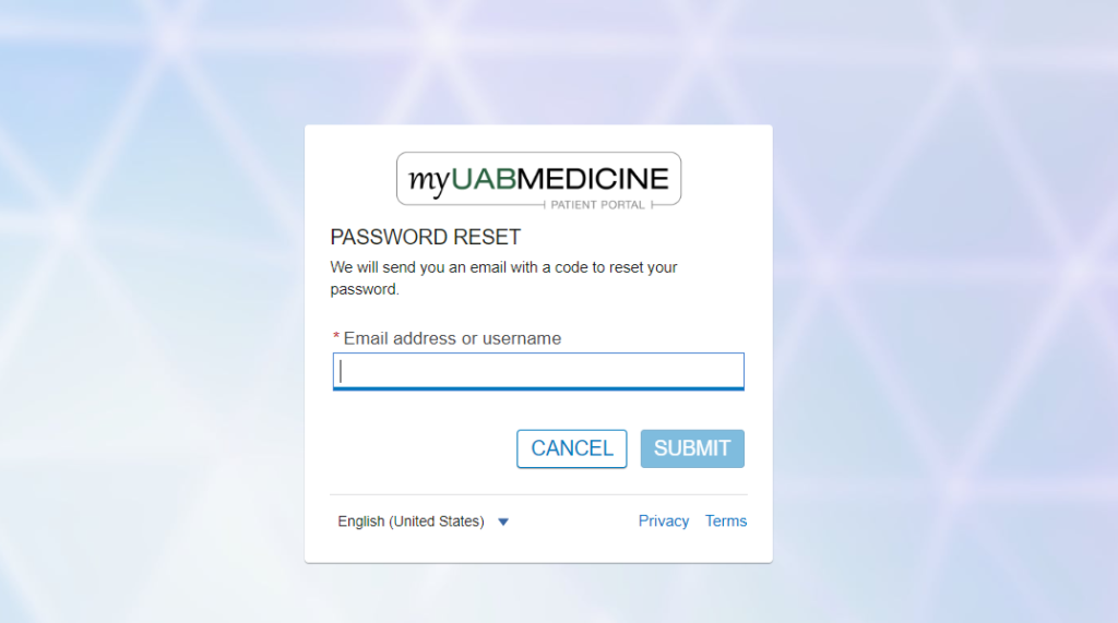 Forgot myUABMedicine Password?